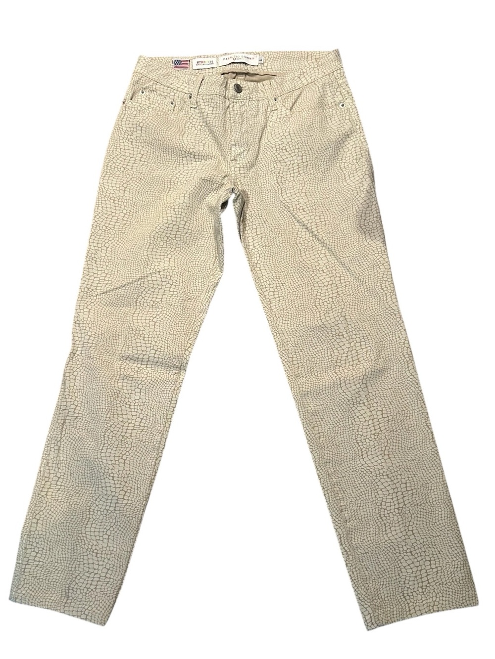 Fabrizio Gianni  Straight Cream Patterned Pants
